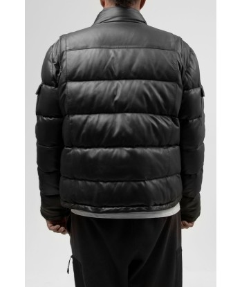 Jace Mens Puffer Leather Jacket prix