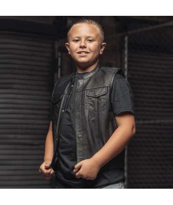 Bad Boy-  Kid's Leather Vest pas chere