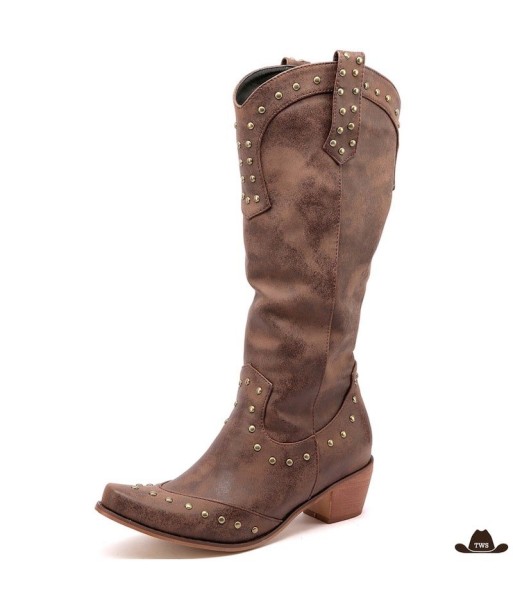 Bottes Cowboy Femme Marron soldes