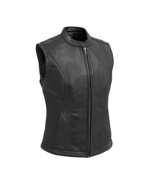 Nina Women's Motorcycle Leather Vest Les magasins à Paris et en Île-de-France