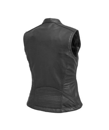 Nina Women's Motorcycle Leather Vest Les magasins à Paris et en Île-de-France