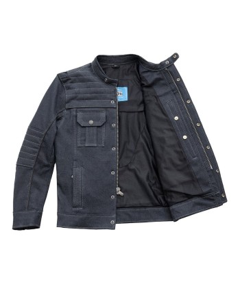 Rowdy Men's Thunder Denim Motorcycle Jacket soldes