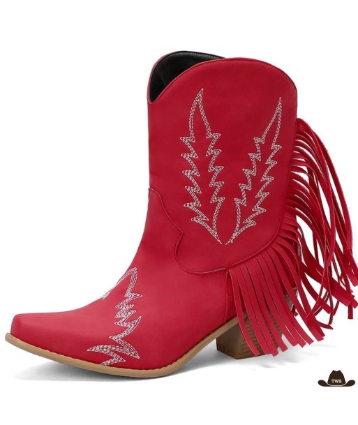 Bottines Western Rouge ou a consommer sur place