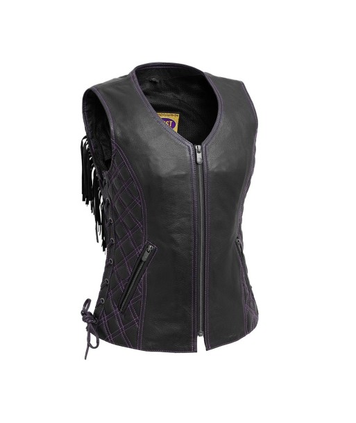 Bandida Women's Motorcycle Leather Vest pas cher 