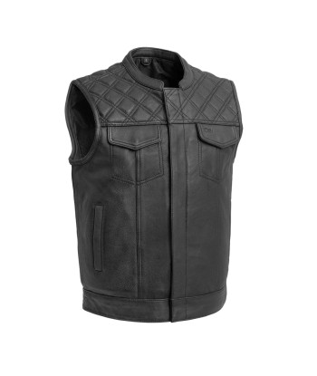 Downside Men's Motorcycle Leather Vest 50% de réduction en Octobre 2024