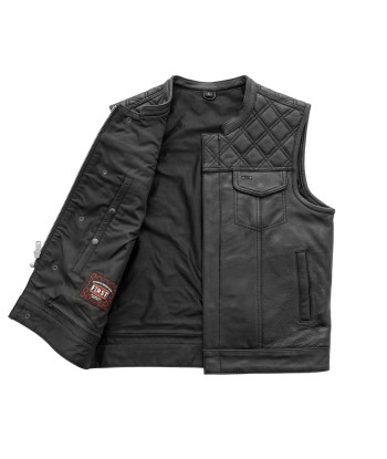 Downside Men's Motorcycle Leather Vest 50% de réduction en Octobre 2024