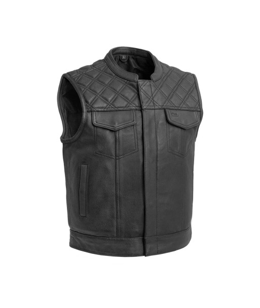 Upside Men's Club Style Leather Vest de la marque