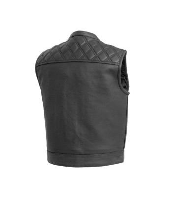 Upside Men's Club Style Leather Vest de la marque