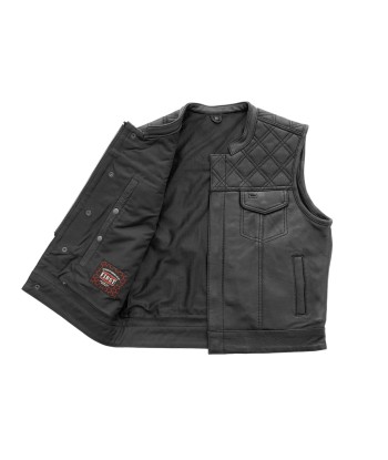 Upside Men's Club Style Leather Vest de la marque