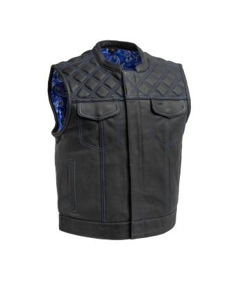 Upside Men's Club Style Leather Vest de la marque