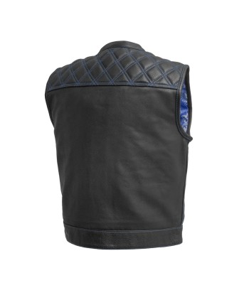 Upside Men's Club Style Leather Vest de la marque