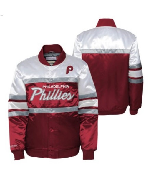 Mitchell and Ness Kids Philadelphia Phillies Satin Jacket chez Cornerstreet bien 