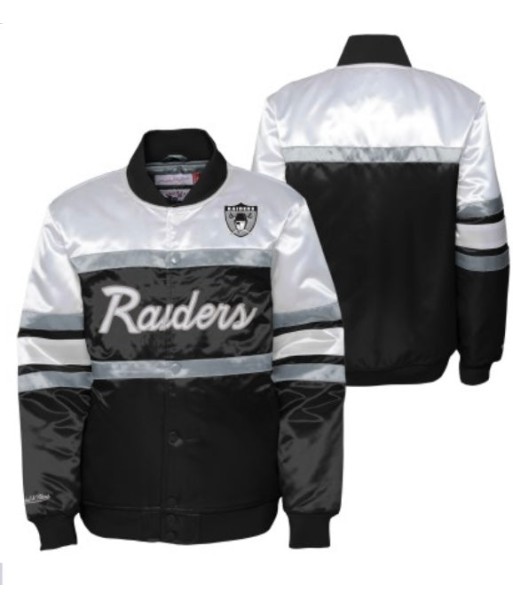 Mitchell and Ness Kids Las Vegas Raiders Satin Jacket Economisez 