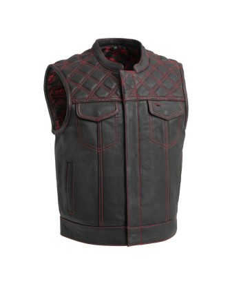 Upside Men's Club Style Leather Vest de la marque