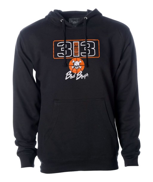 Authentic Detroit Bad Boys 313 Hoody Sweatshirt - Black Les magasins à Paris et en Île-de-France