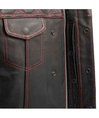 Upside Men's Club Style Leather Vest de la marque