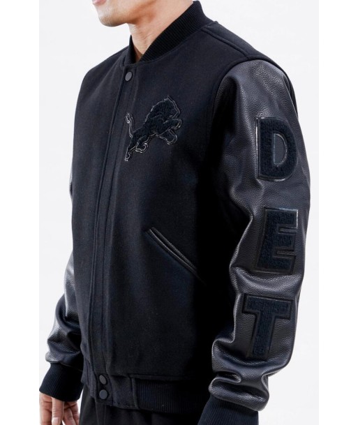 Pro Standard Detroit Lions Varsity Jacket - Black on Black 50% de réduction en Octobre 2024