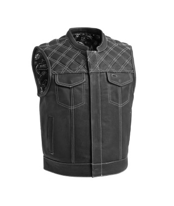 Upside Men's Club Style Leather Vest de la marque