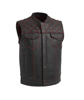 Downside Men's Motorcycle Leather Vest 50% de réduction en Octobre 2024