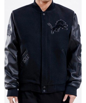 Pro Standard Detroit Lions Varsity Jacket - Black on Black 50% de réduction en Octobre 2024