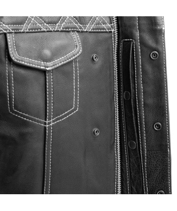 Upside Men's Club Style Leather Vest de la marque