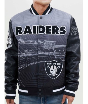 Pro Standard Las Vegas Raiders Super Bowl Champions Varsity Jacket brillant des détails fins