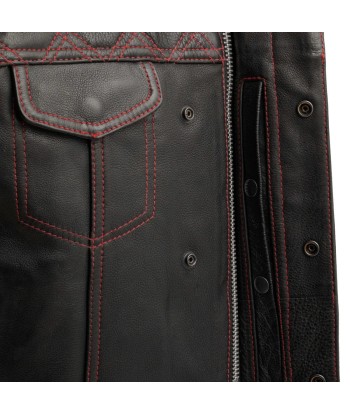 Downside Men's Motorcycle Leather Vest 50% de réduction en Octobre 2024