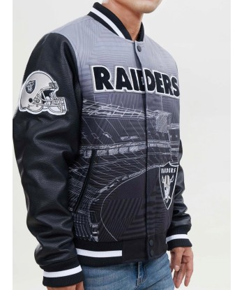 Pro Standard Las Vegas Raiders Super Bowl Champions Varsity Jacket brillant des détails fins