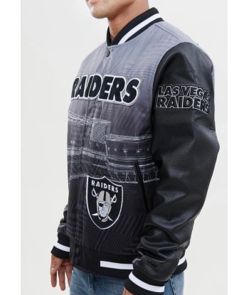 Pro Standard Las Vegas Raiders Super Bowl Champions Varsity Jacket brillant des détails fins