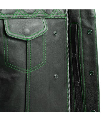 Upside Men's Club Style Leather Vest de la marque