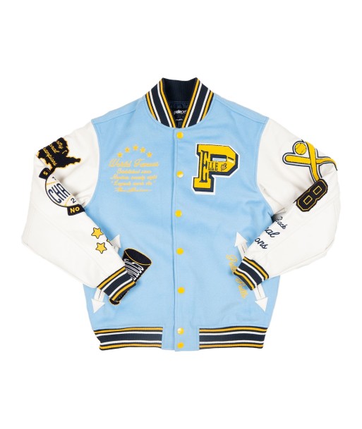 Pelle Pelle World Famous Wool and Leather Varsity Jacket - Blue du meilleur 