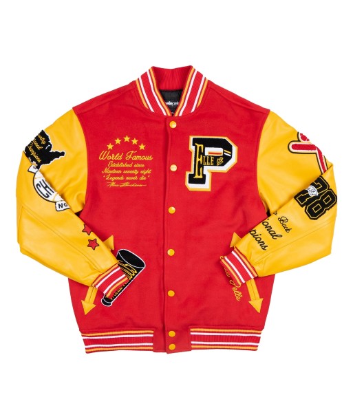 Pelle Pelle World Famous Wool and Leather Varsity Jacket - Red acheter