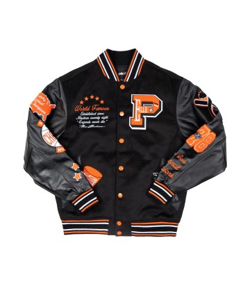 Pelle Pelle World Famous Wool and Leather Varsity Jacket - Black JUSQU'A -70%! 