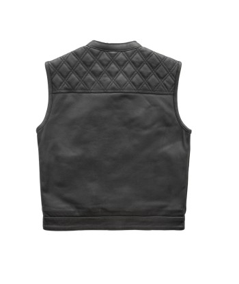 Whaler Black - Men's Club Style Leather Vest (Limited Edition) Les magasins à Paris