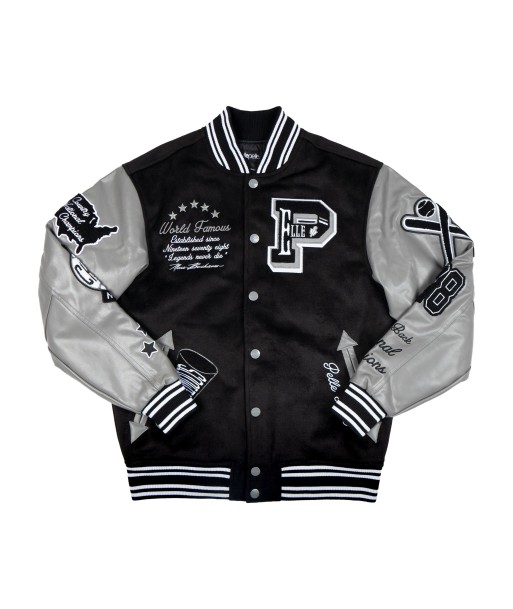 Pelle Pelle World Famous Wool and Leather Varsity Jacket - Black Venez découvrir notre 