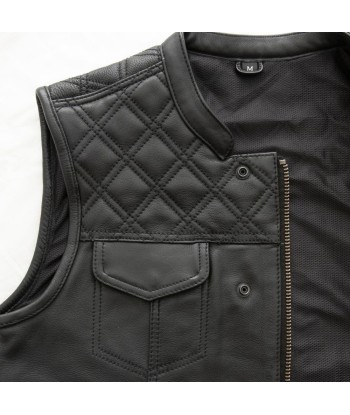 Whaler Black - Men's Club Style Leather Vest (Limited Edition) Les magasins à Paris