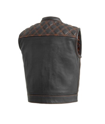 Upside Men's Club Style Leather Vest de la marque