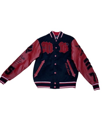 Pelle Pelle MB Wool and Leather Varsity Jacket - Black vous aussi creer 