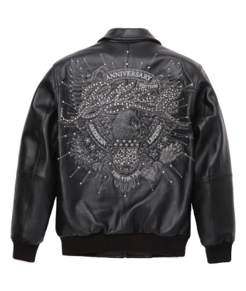 Pelle Pelle 45th Anniversary Studded Leather Varsity Jacket - Black prix pour 