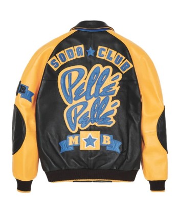 Pelle Pelle MB Soda Club Leather Varsity Jacket - Black s'inspire de l'anatomie humaine