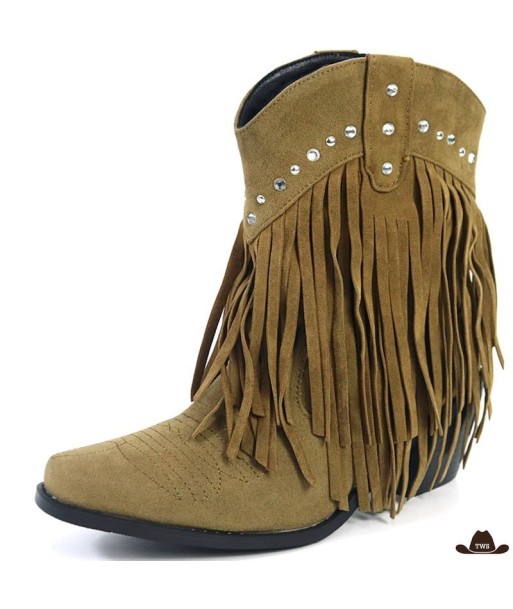 Bottines de Western Femme Camel paiement sécurisé