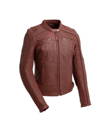 Jada - Women's Perforated Motorcycle Leather Jacket Profitez des Offres !