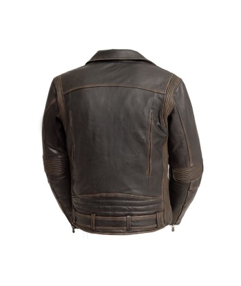 Wrath Men's Motorcycle Leather Jacket basket pas cher