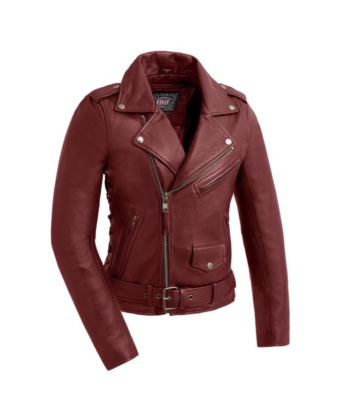 Popstar - Women's  Motorcycle Leather Jacket en ligne