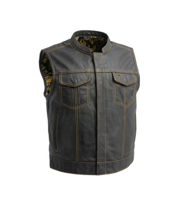 The Club Cut Men's Motorcycle Leather Vest, Multiple Color Options ouvre sa boutique