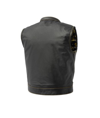 The Club Cut Men's Motorcycle Leather Vest, Multiple Color Options ouvre sa boutique