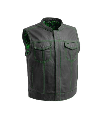 The Club Cut Men's Motorcycle Leather Vest, Multiple Color Options ouvre sa boutique