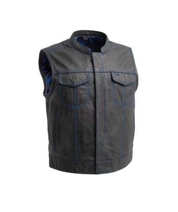 The Club Cut Men's Motorcycle Leather Vest, Multiple Color Options ouvre sa boutique