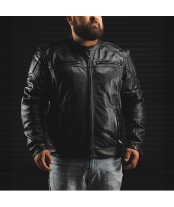 Chaos - Men's Leather Motorcycle Jacket Faites des économies