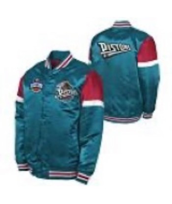 Mitchell and Ness Kids Detroit Pistons Throwback Satin Jacket pas cher chine